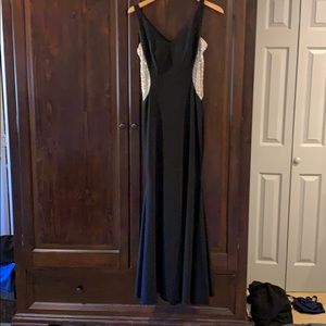 Full length black gown
